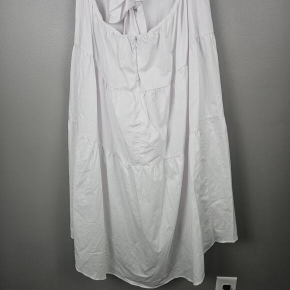 Bardot White Maxi Tear Layered Puff Short Sleeve Dress Size M - Picture 5 of 7